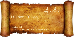 Lukács Alida névjegykártya