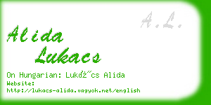 alida lukacs business card